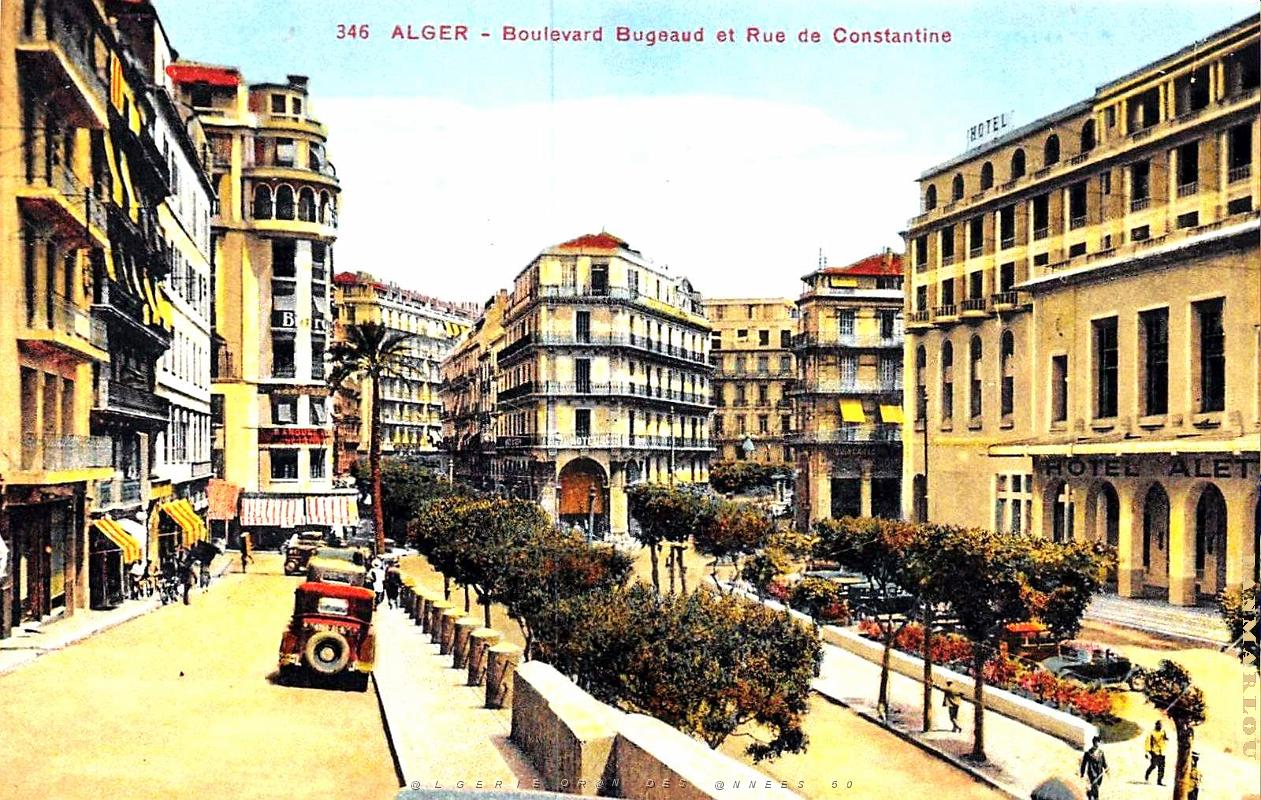 Alger - Boulevard Bugeaud et Rue de Constantine - Hotel Aletti.jpg